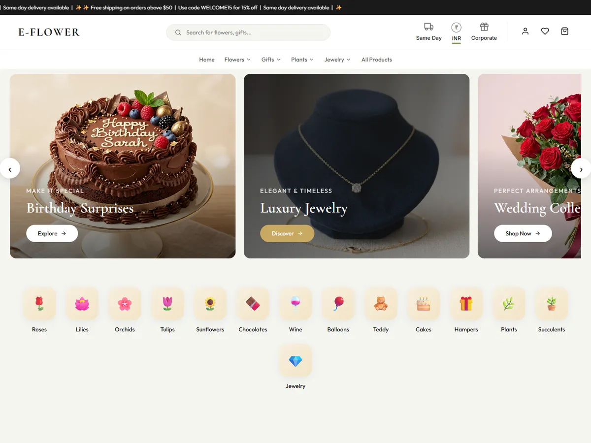 E-Flower: eCommerce_&_Retail project by SoulPlex Studios