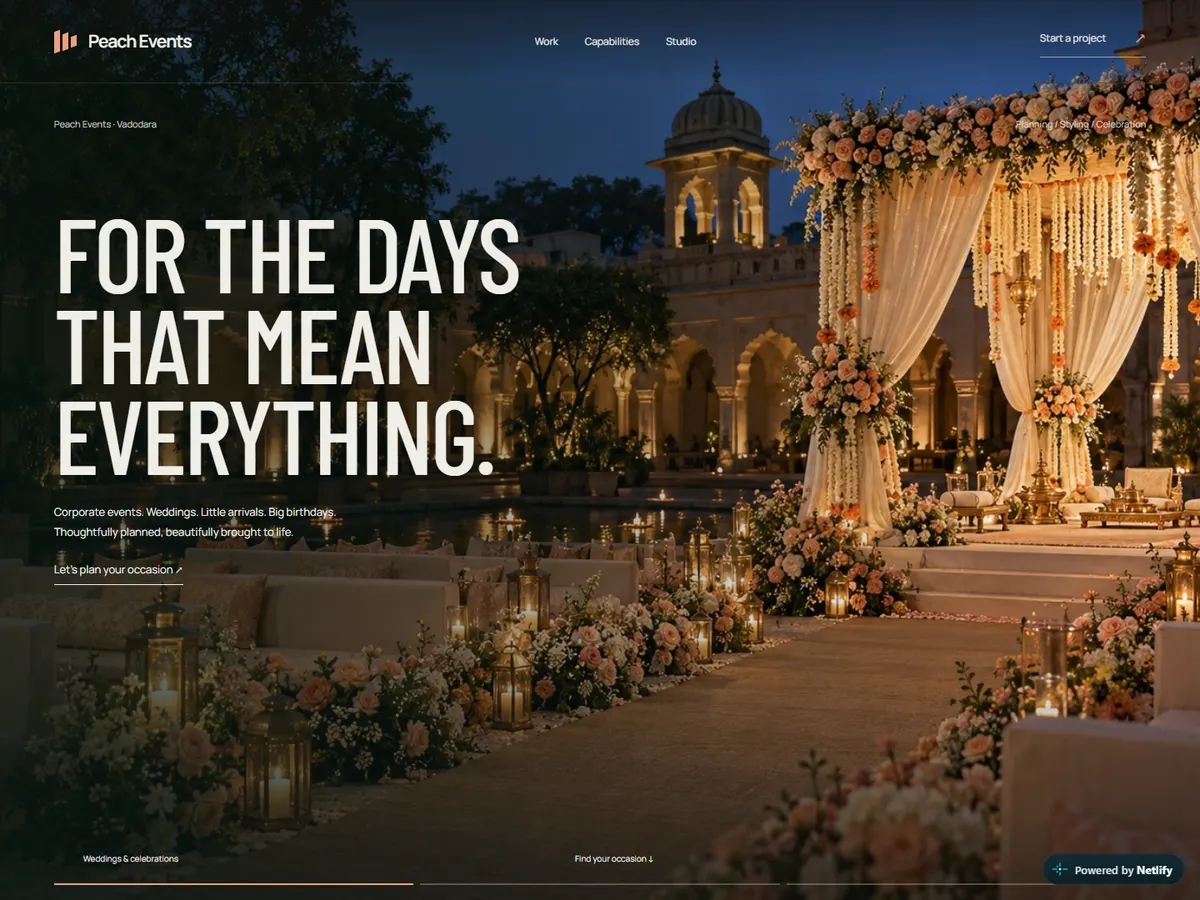 Peach Events: Events_&_Weddings project by SoulPlex Studios