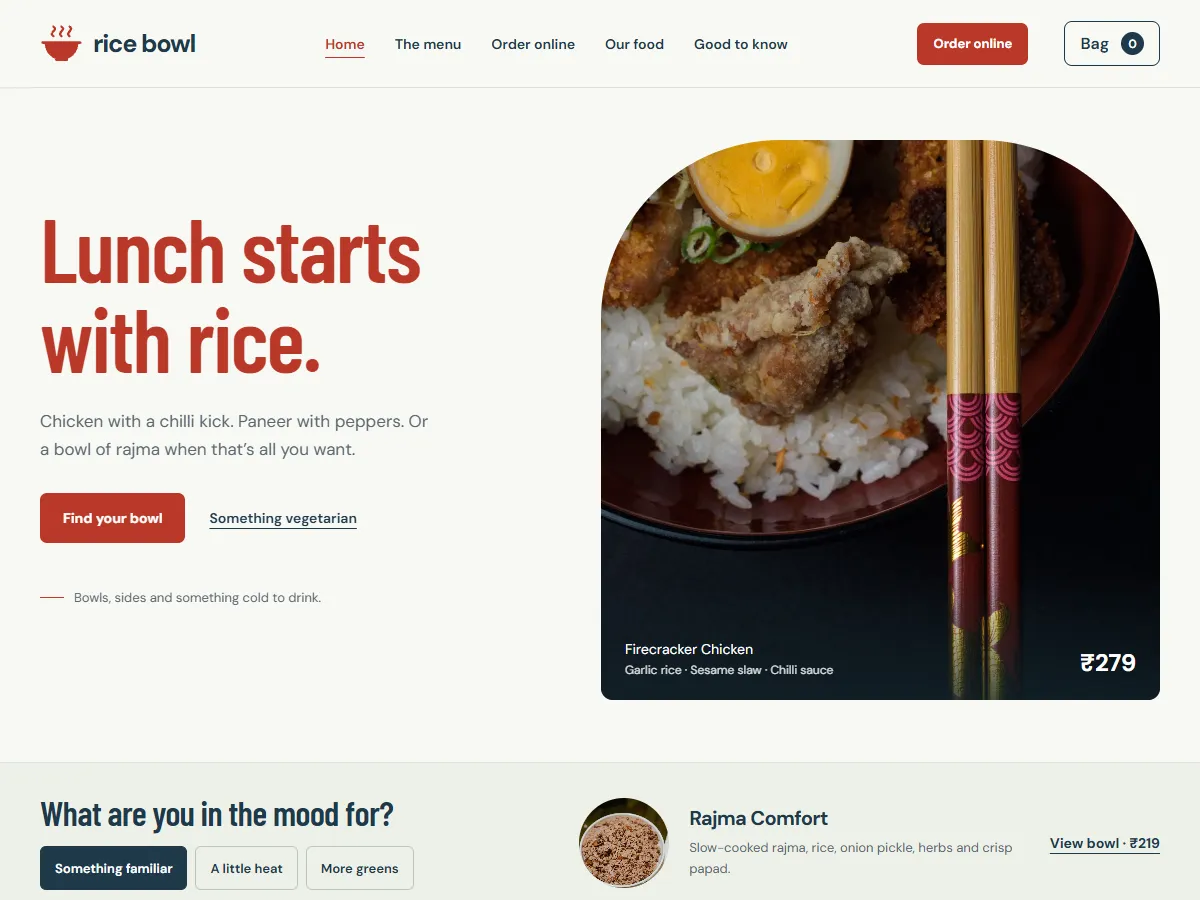 Rice Bowl: Restaurants_&_Food project by SoulPlex Studios